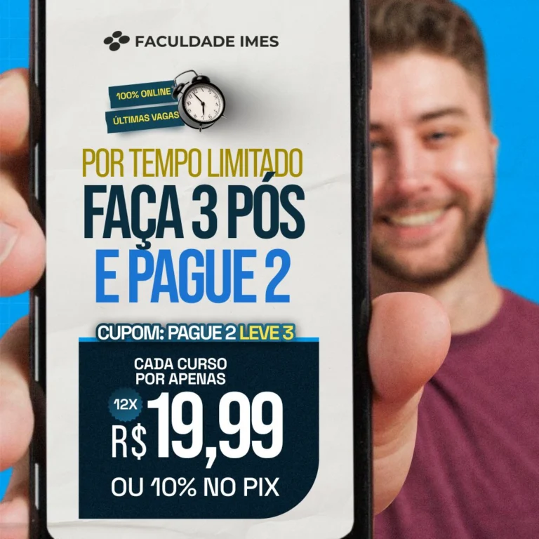Promoção da Pós-Graduação: faça três cursos e pague dois